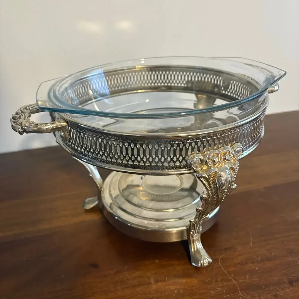 Vintage International Silver Co. 2-Quart Chafing Dish Food Warmer 7088DVC NIB